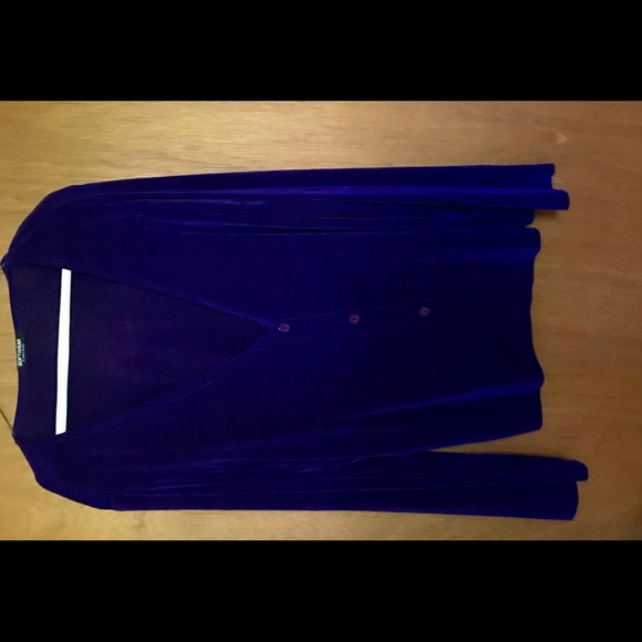 New Purple Softwear by Mark Singer Top Button Down Top/Jacket size XL Maternity - Picture 1 of 13